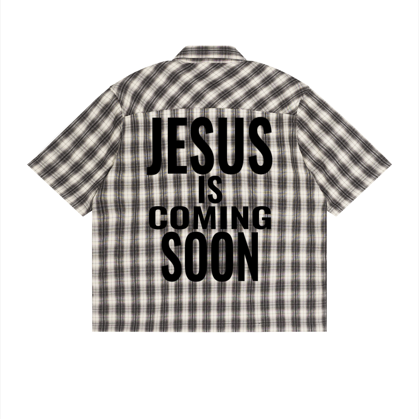 Unisex Boxy Plaid Short Sleeve Shirt